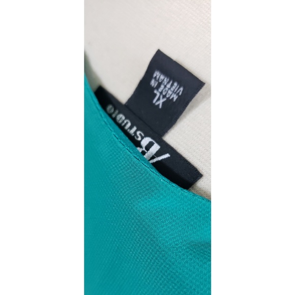 7Bstudio Teal Blouse with Flowy Sleeves sz Xl - Picture 4 of 4